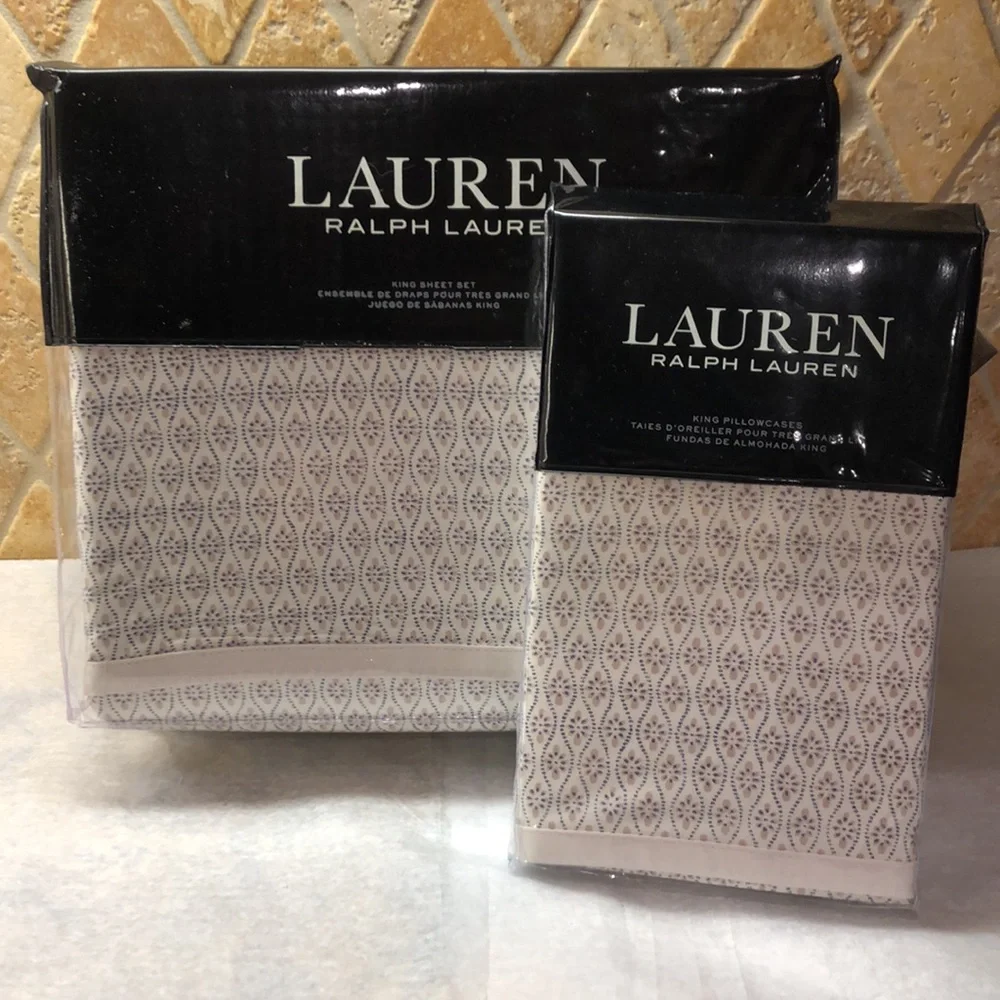 Lauren Ralph Lauren Estella King Sheet & Pillowcases 6 Pc Set